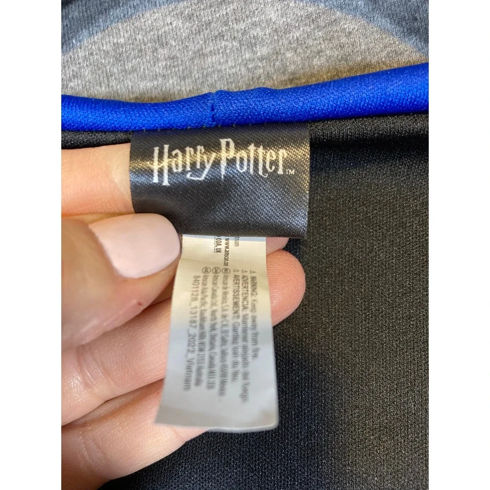 Harry Potter Ravenclaw Costume Robe Black Blue Hooded Wizarding World XL/XXL